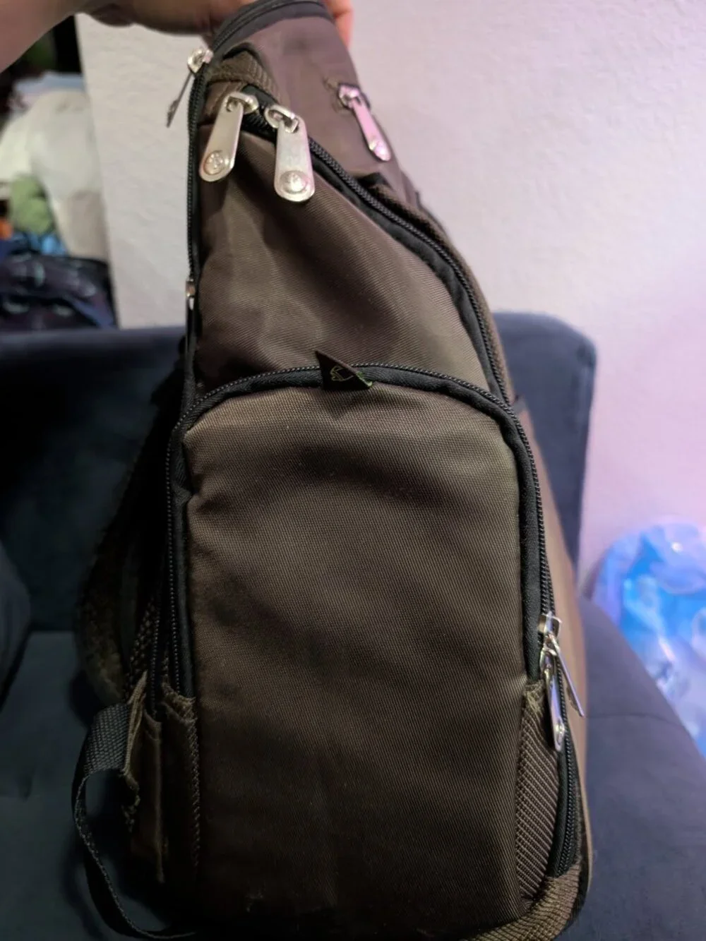 Fisher Price Brown Large/ Diaper Bag/ Backpack 14x11x7.5